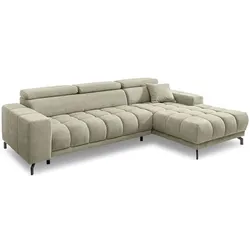 filippo Ecksofa mit Funktion Tom Stoff Beige Natur