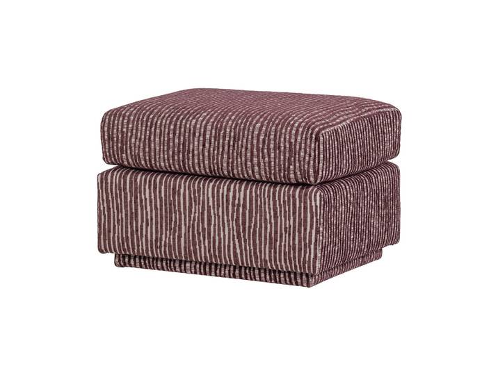Pouf à motif 40x60x50 cm Tissu Bordeaux Lou