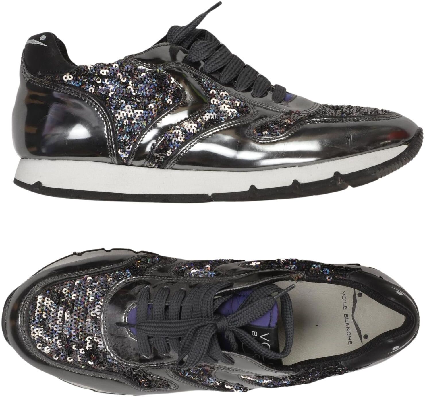 Voile Blanche Damen Sneaker, Silber, Gr. EU 38, Kunstleder / Leder - Second Hand