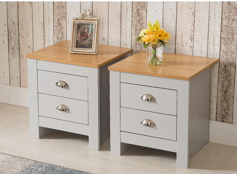 Marlow Home Co. Amarelis 45cm W Bedside Table Gray 48cm H X 45cm W X 40cm D