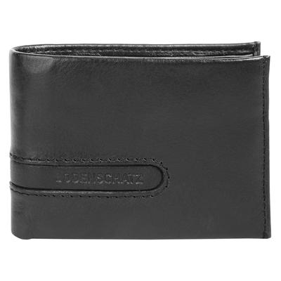 Geldbörse BODENSCHATZ "BODENSCHATZ Herren echt Leder", Damen, schwarz, Leder, beschichtet, leicht glänzend, Kleinlederwaren, echt Leder