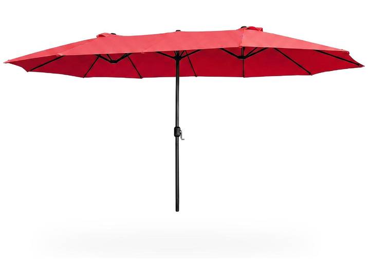 Garten-Doppelsonnenschirm TILIA in Rot Gewicht 12,3 kg L460 x B270 x H245 cm