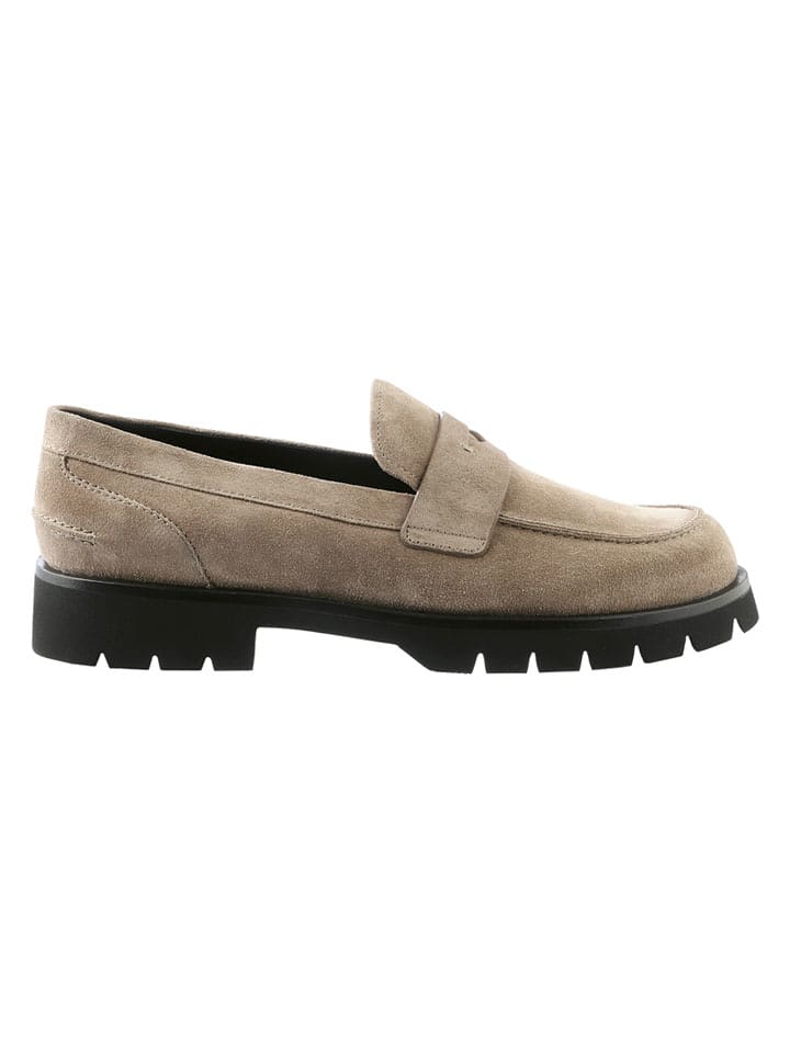 Högl Leder-Mokassins in Taupe - 39