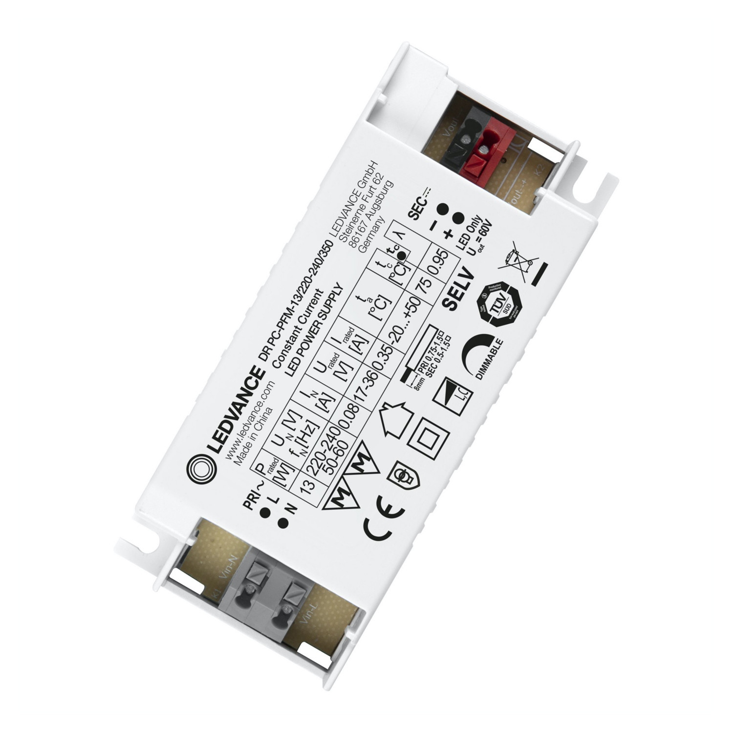 Ledvance LED-driver fase-afsnijding dimbaar 220-240V 350mA 4058075239814