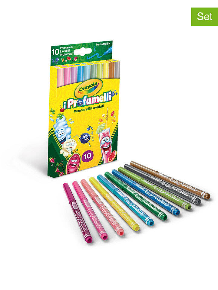 Crayola 10er-Set: Filzstifte "Silly Scents" - ab 3 Jahren - onesize