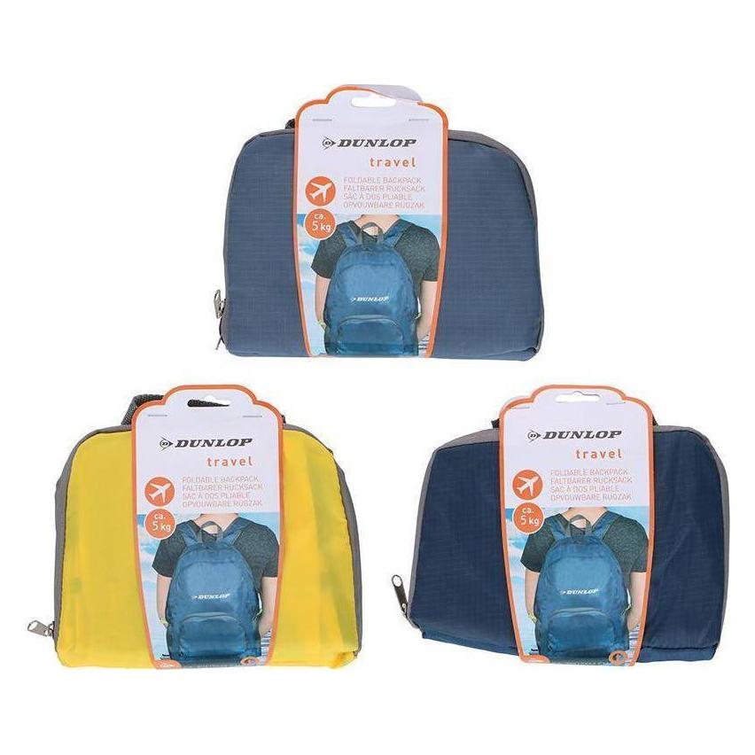 Dunlop folding backpack (yellow) (8711252180816_YELLOW)