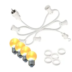 Illu- Party Außenlichterkette 5m weiß 5 ultra-warmweiße LED Kugeln