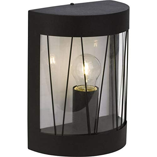 Brilliant Reed buitenwandlamp zwart, moderne up-down wandlamp voor tuin en hal, E27, IP44