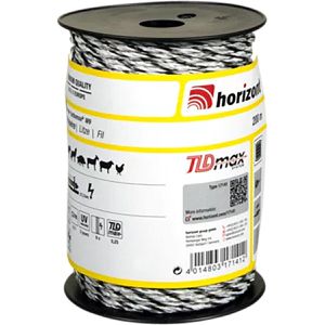 Horizont Weidezaunlitze turbomax W9, Ø 3 mm mit 9 Leiter, 27,3 km max. empfohlene Zaunlänge, weiß, Rollenlänge 200 m