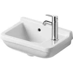 Duravit Handwaschbecken Starck 3 40cm, Hahnloch rechts, 0751400000, Farbe: Weiß