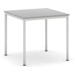 Esstisch BASIC, 80x80 cm, graues Metallgestell, grau