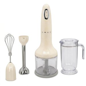 Smeg Stabmixer HBF03CREU 50er Retro Style, creme, 700 W, 5 Geschwindigkeitsstufen, Edelstahl, Set