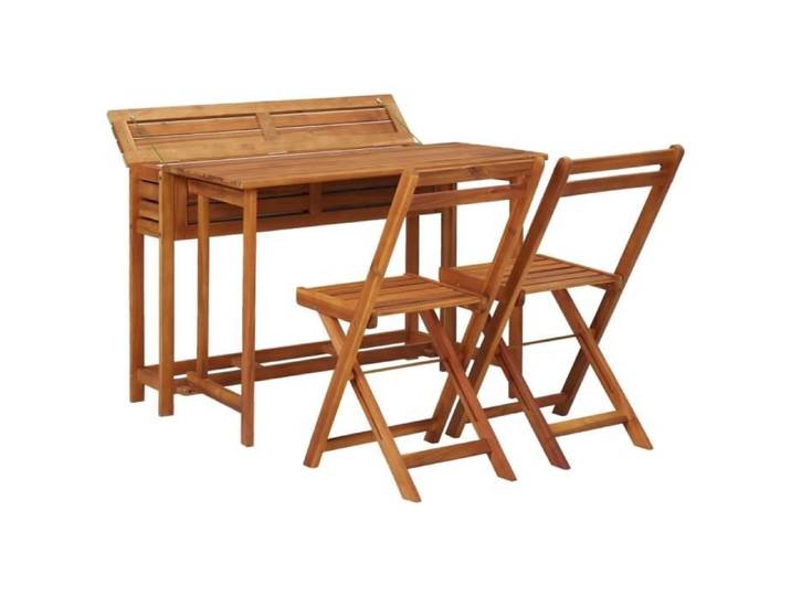 New FR Mobilier de bistro 3 pcs Ensemble Table de jardin + 2 chaises Bois d'acacia massif Superbe720359}