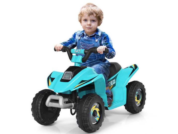 6V Batterij Aangedreven Rijden Op Quad Mini Quad ATV voor Kleuters Vooruit / Achteruit Veilige Werking 2,85 mph Max Snelheid Blauw