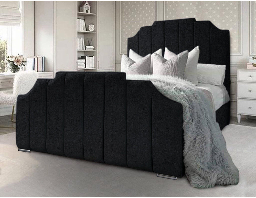 Etta Avenue Tyrion Upholstered Bed Black Single (3')