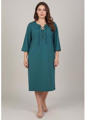 Plus Size Women's Lacing Sheath Dress by Avenue in Mystic Pine (Size 16)