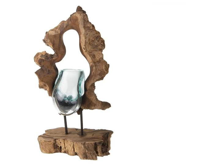 Vase Wurzel mit Glas H: 45 cm Decofinder