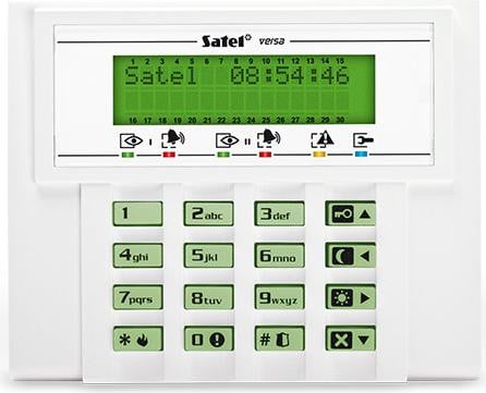 Satel VERSA-LCD-GR uitbreidingsmodule wit met kabel 12 V