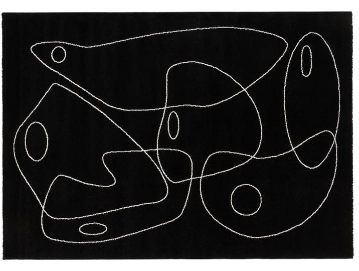 Tapis noir motif line art 160x230 cm ARTISTE