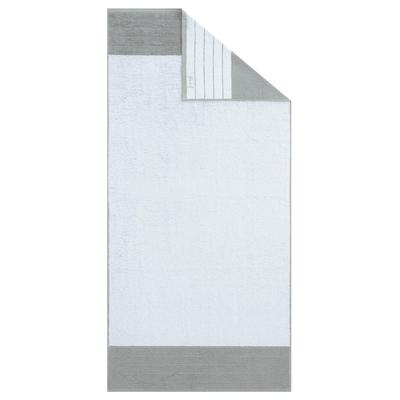 Saunatuch CARL ROSS "double-face", weiß (platin, weiß), B:70cm L:200cm, Frottee, Obermaterial: 100% Baumwolle, Handtücher, mit 2 Aufhängekordeln