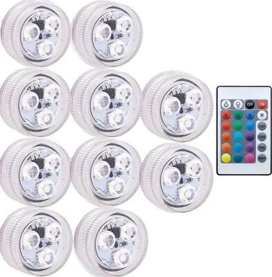 Uplift Picks 16 Color Submersible LED Lights With Remote Control 10 Lamps 1 Controller