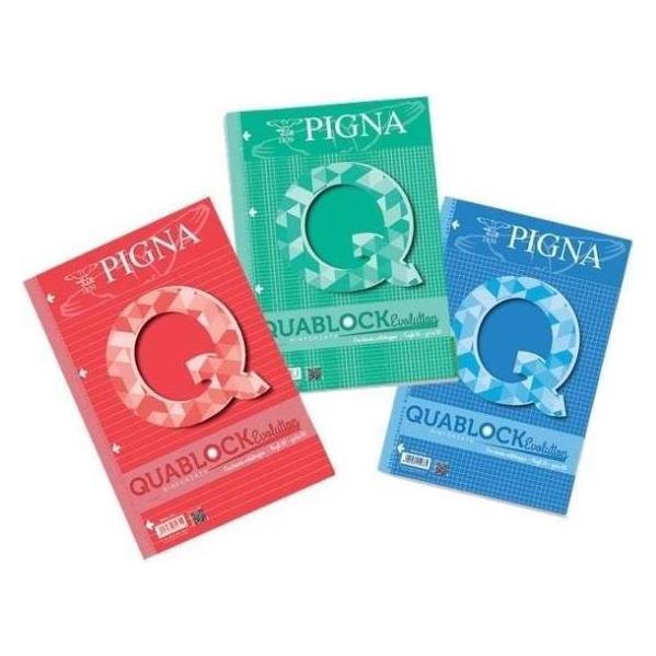 Pigna Packung mit 5 geleimten Quablocks A4 (A4, Liniert, Weicher Einband) (02112151R)