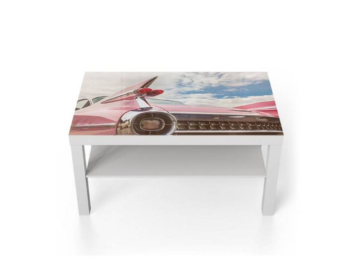 DEQORI Couchtisch 'Der 59er Cadillac', Glas Beistelltisch Glastisch modern
