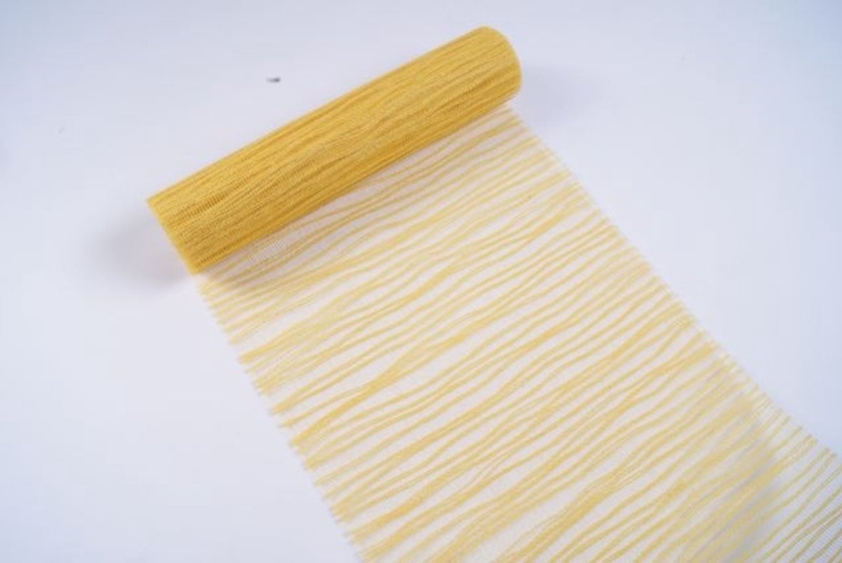 Wave Tafelband geel 26 cm x 20 m (gerold)