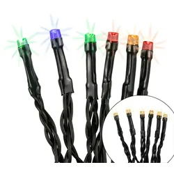 Hellum LED-Lichterkette 9,90m 100 LED's RGYB+Warmweiß batteriebetrieben IP44