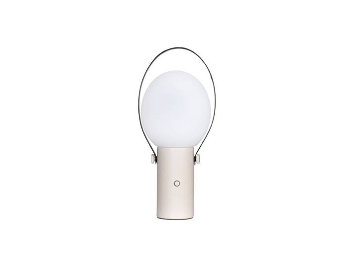 By Rydéns Bari LED-Akku-Tischlampe IP44 sandbeige Bari, dimmbar, creme / amber, Metall, Skandinavisch