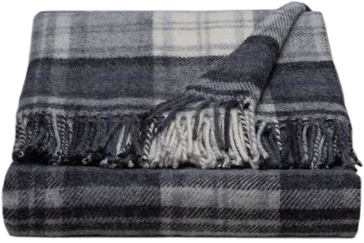 WOOOL Luxury Plaid Cottage Check Grijs 150 x 183 cm