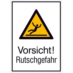 Magni, Sicherheitskennzeichnung, Format 4044589367976 – Warnschild ALU gepr Rutschgefahr 262 x 371