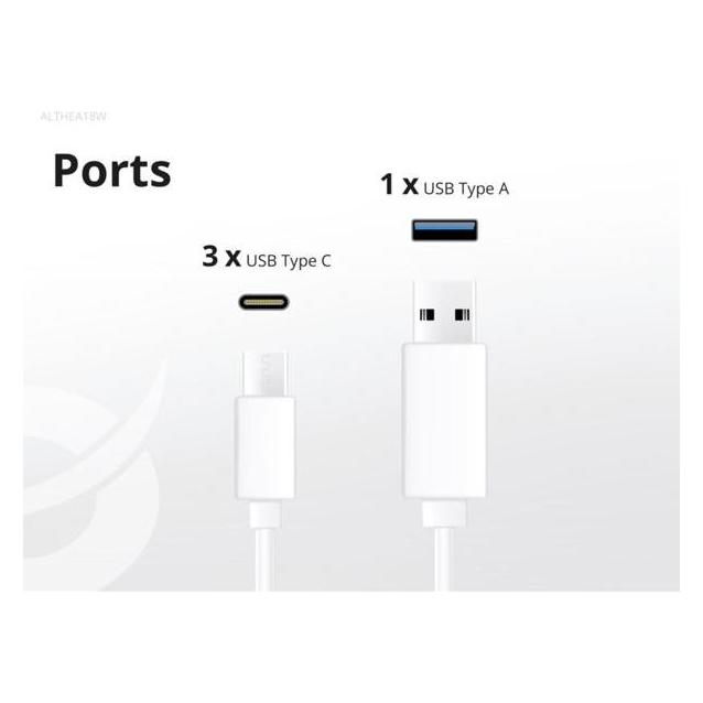 Conceptronic Ladegerät 4Port 100W,3xUSB-C,3-in-1 USB-A PD ws (100 W, 4 Ports) (ALTHEA18W)