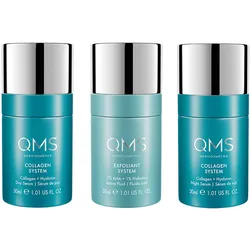 90ml QMS Collagen + Exfoliant Set Strong (Day Serum 30ml + Fluid 30ml + Night Serum 30ml)