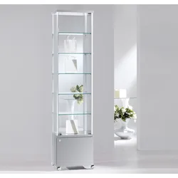 Glasvitrine Grau mit Unterschrank JT-A53MA