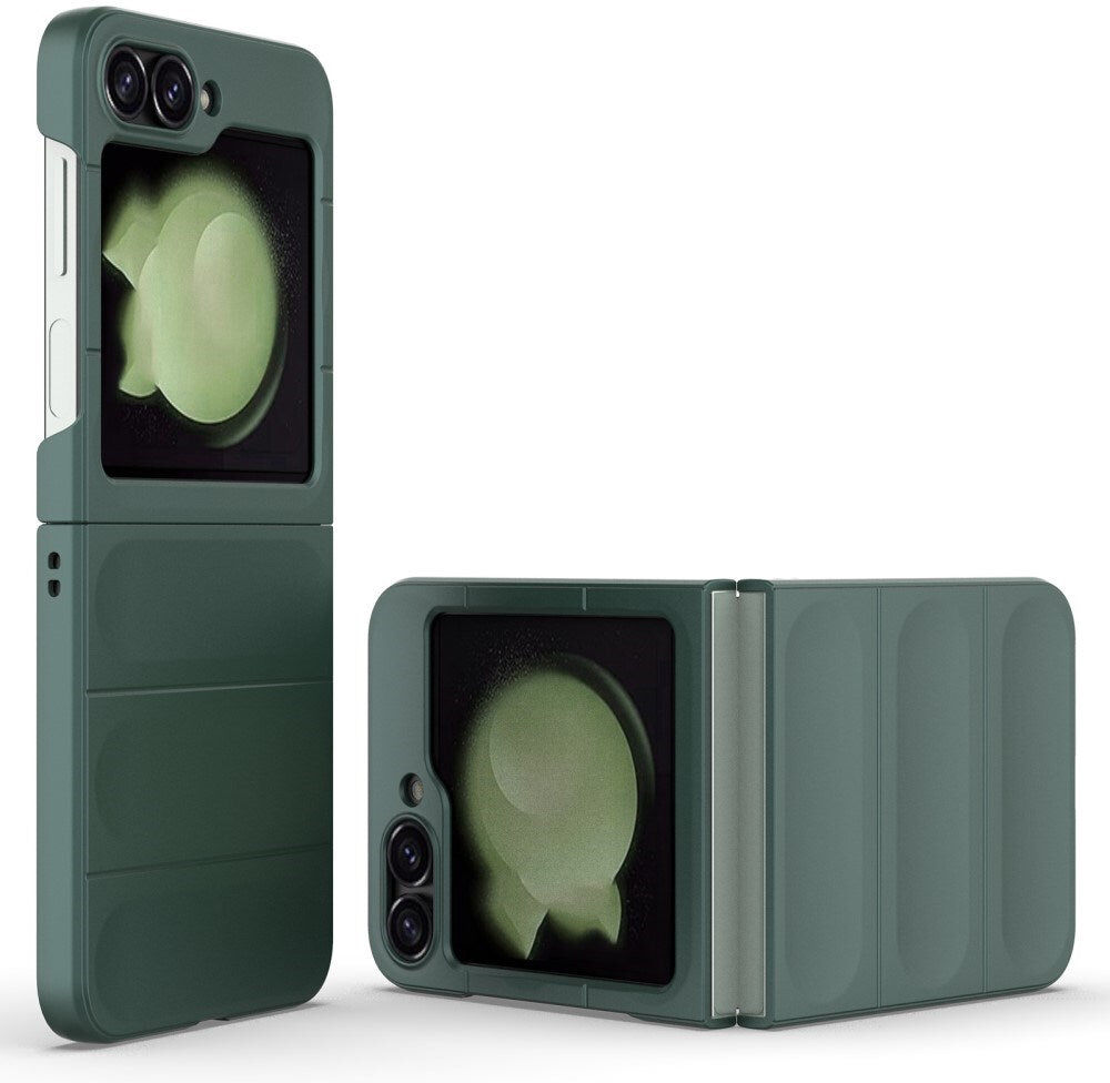 EIDERWOOD Samsung Galaxy Z Flip7 FE / Flip6 Fleksibelt Plastik Bagside Cover - Grøn