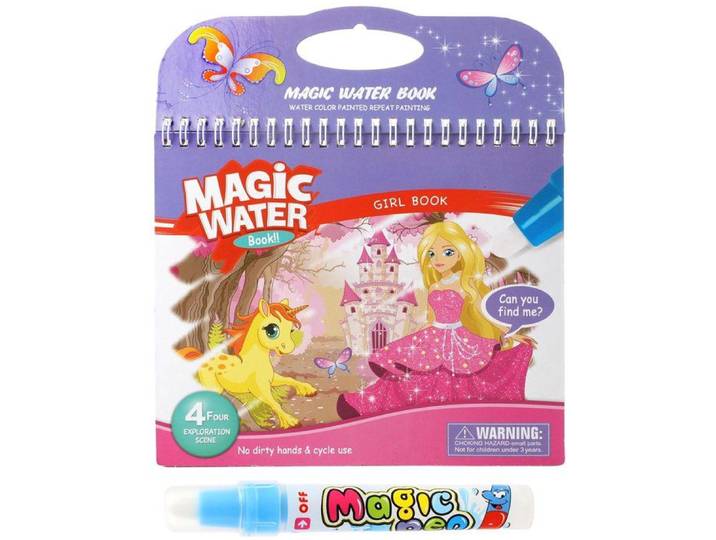 Toi-Toys Creativity Kleuren met Water Prinses - Kleurboek met Stift - Multicolor