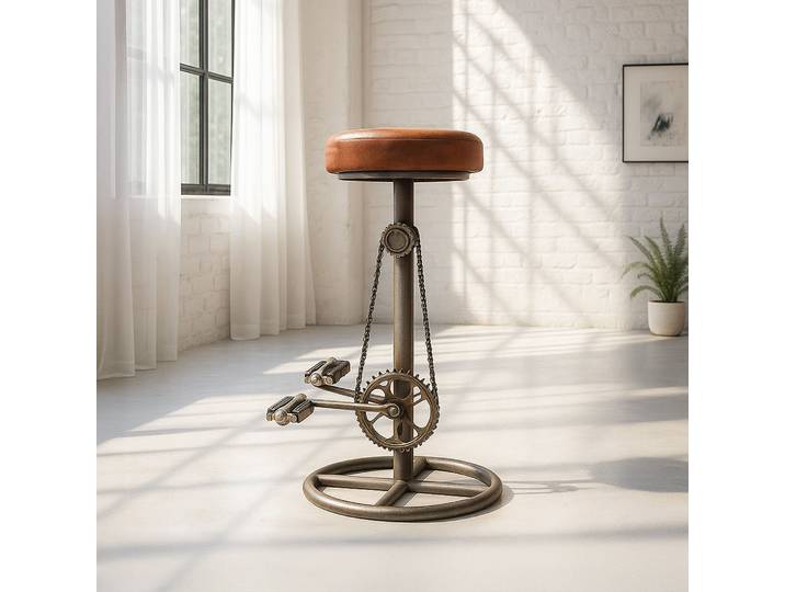 Tabouret de bar industriel à pédales