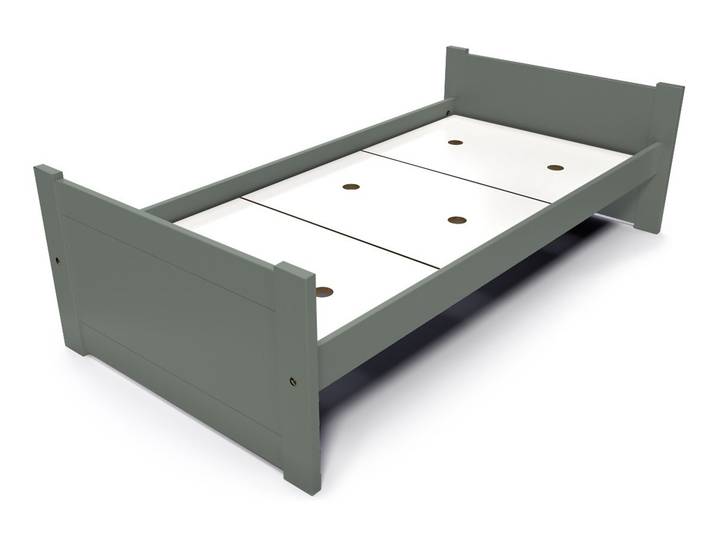 Lit 90x190 1 place bois hêtre Solo 90x190 Gris