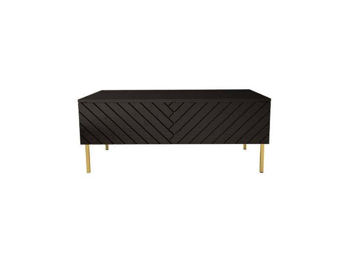 Table basse effet bois Noir