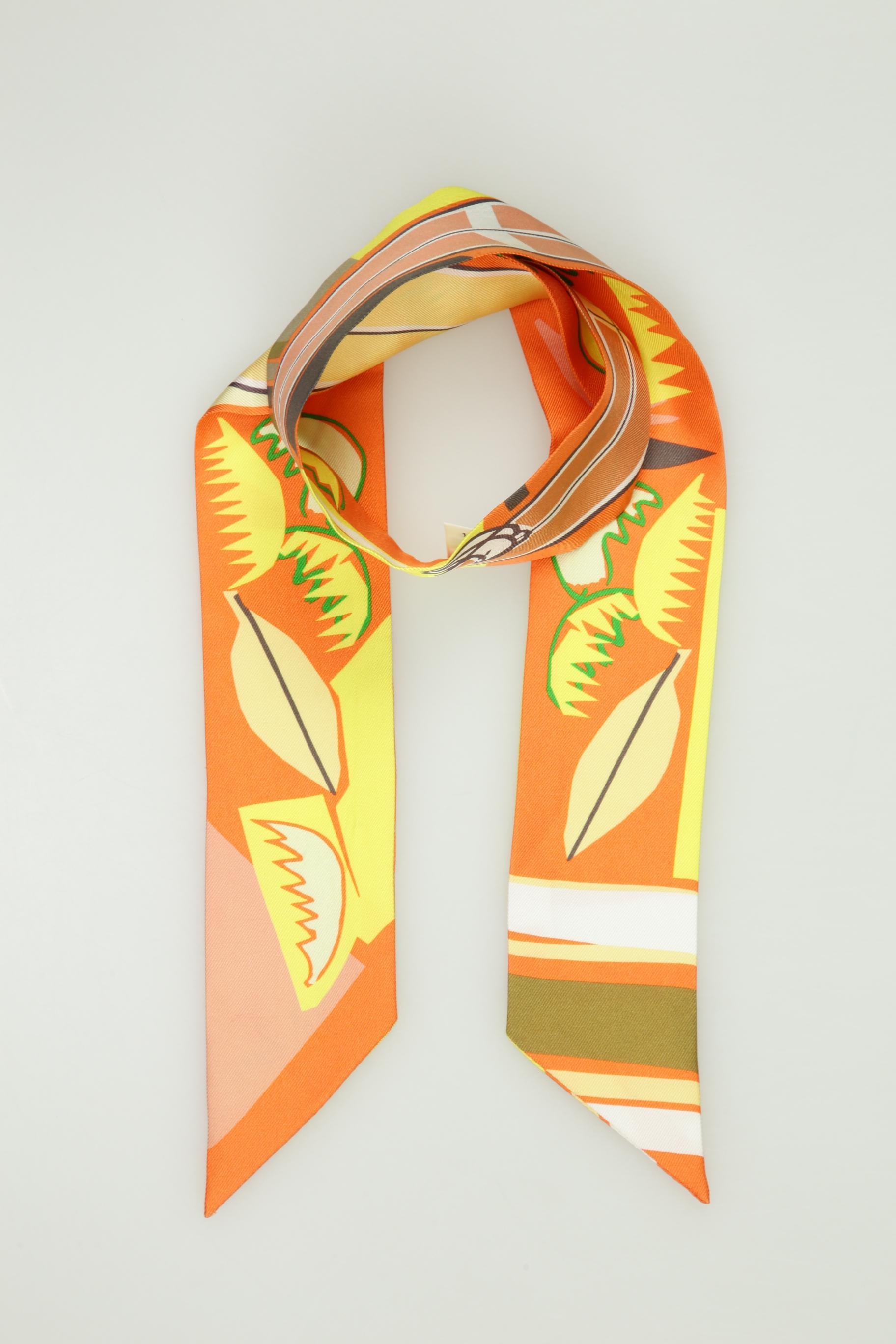 Hermès Damen Schal oder Tuch, Orange, Seide - Second Hand