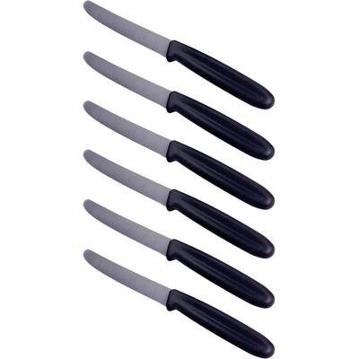 Tafelmesser GSD HAUSHALTSGERÄTE, schwarz, 6 Stk., Stahl, Essmesser, spülmaschinengeeignet