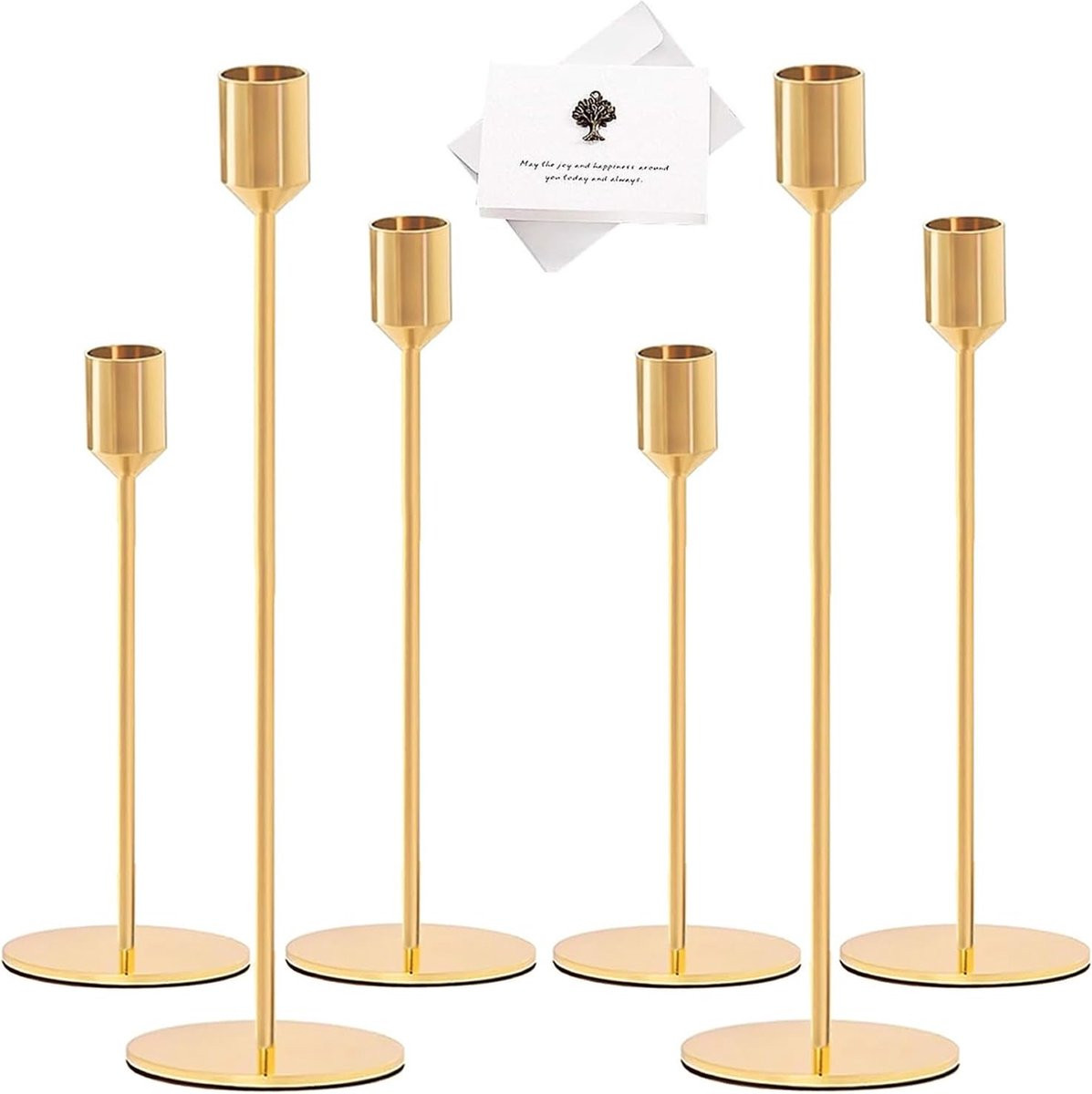 Elegante gouden vintage kaarsenstandaard voor stompkaarsen, metalen decoratieve kaarsenhouder voor tafeldecoratie