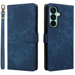 Cover-Discount Galaxy A27 - Ledertasche mit RFID Blocker (Samsung Galaxy A27), Smartphone Hülle, Blau