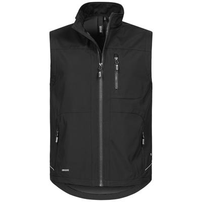Funktionsweste LPO "HAMTON II VEST MEN", Herren, Gr. S (48), schwarz, Web, 97% Polyester, 3% Elasthan, gerade hüftbedeckend, Westen Funktionsweste, auch in Großen Größen erhältlich