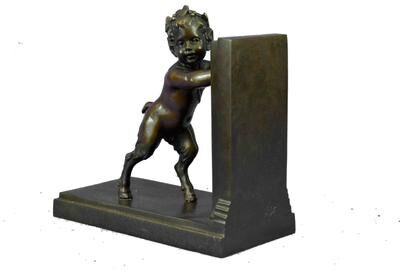 Bronzhaus Handmade Hot Cast Bookends Signed Original Hot Cast Masterpiece Figurine Figure
