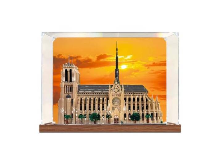 Acryl Vitrine für Lego 21061 Notre Dame de Paris Bauset - Staubdichte Schaukasten & Vitrine, Schaukasten Kompatibel mit Lego 21061 - Nur Vitrine