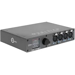 OBSIDIAN Netron EN4, DMX-Gateway, ArtNet, sACN, DMX 512-A (RDM), 4 Ausgänge, Presets, PoE, OLED 1,8", 1/2 19", 1 HE, Truss, DIN Rail, Wallmount