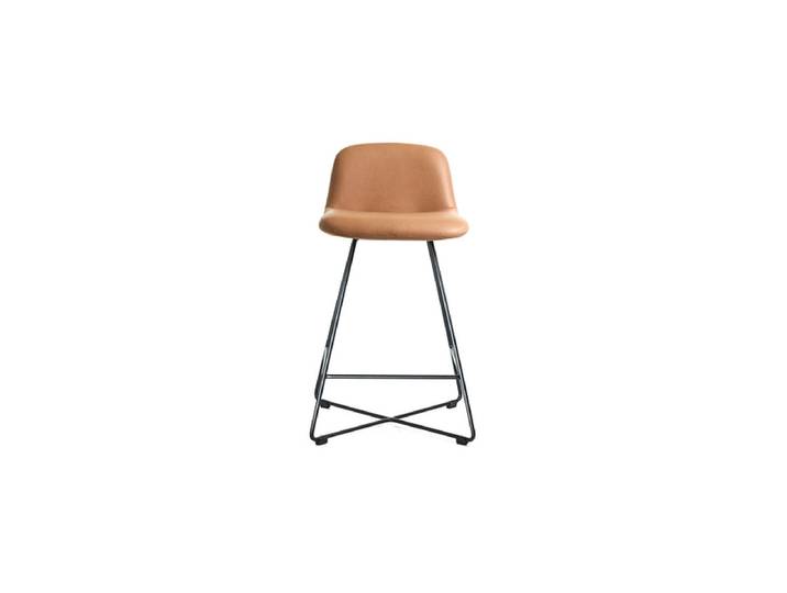 MODUSET Barhocker CROSS synthetisches leder cognacfarben