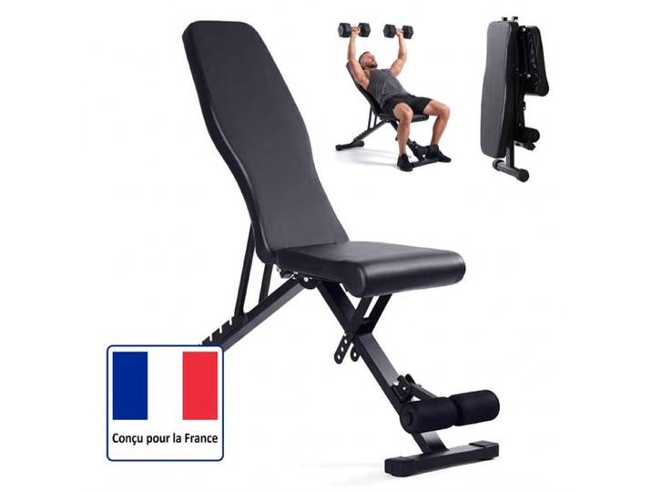 Relaxdays Banc pliable musculation repose-pieds